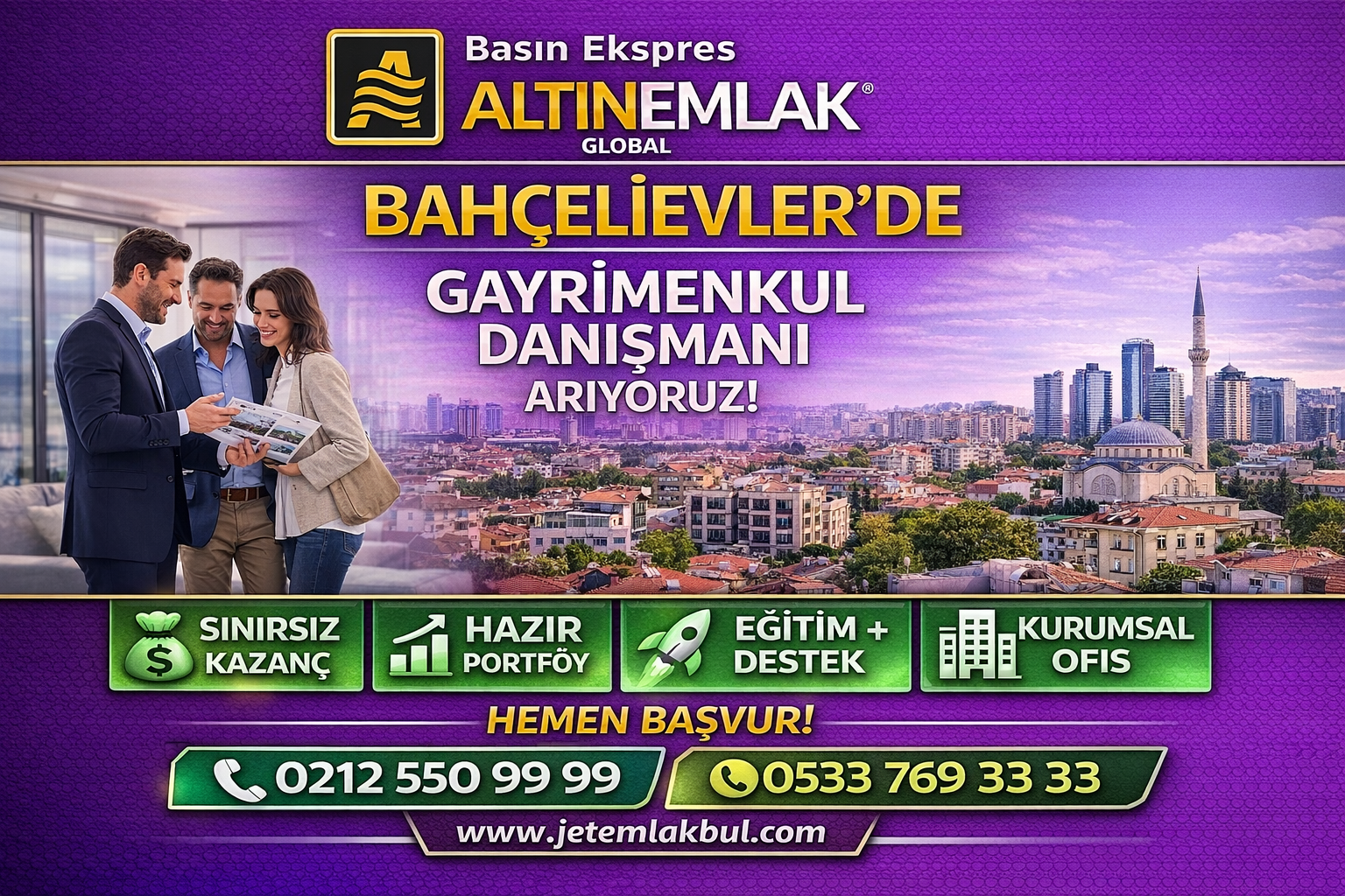 İstanbul Bah&ccedil;elievler Gayrimenkul Danışmanı İş Başvurusu, İstanbul Bah&ccedil;elievler Emlak Danışmanı İş Başvurusu