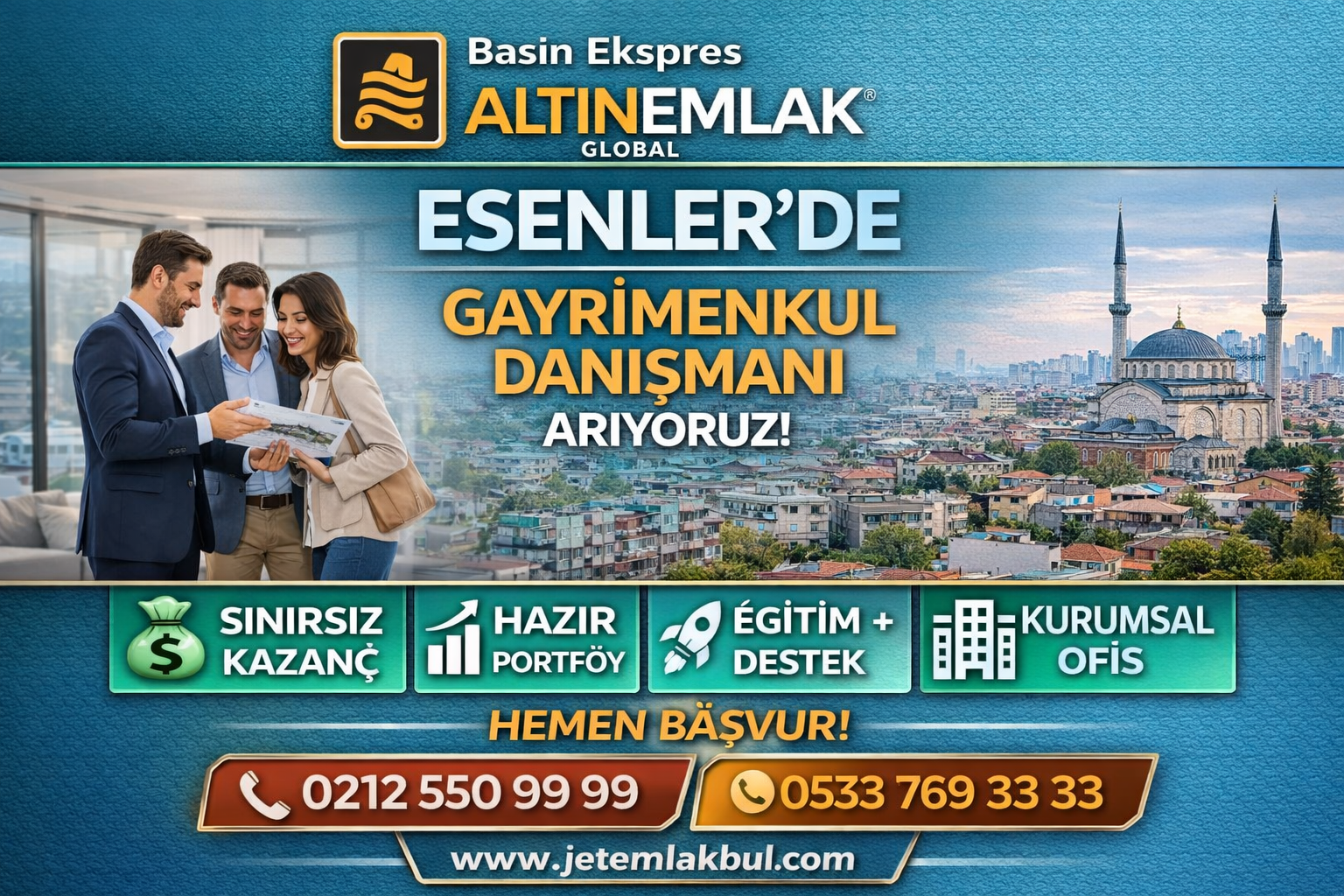 İstanbul Esenler Gayrimenkul Danışmanı İş Başvurusu, İstanbul Esenler Emlak Danışmanı İş Başvurusu